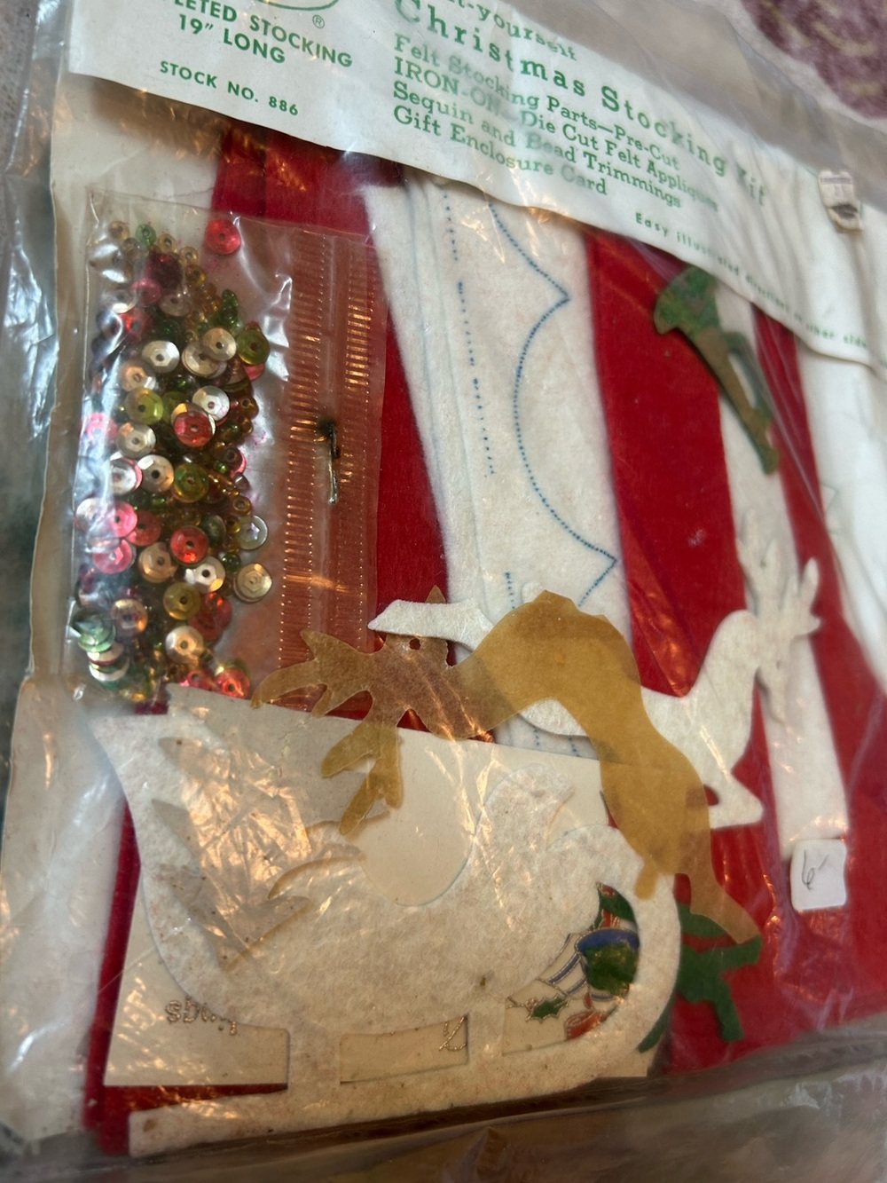 Vintage Christmas Stocking Felt Craft Kit - Picture 5 of 5